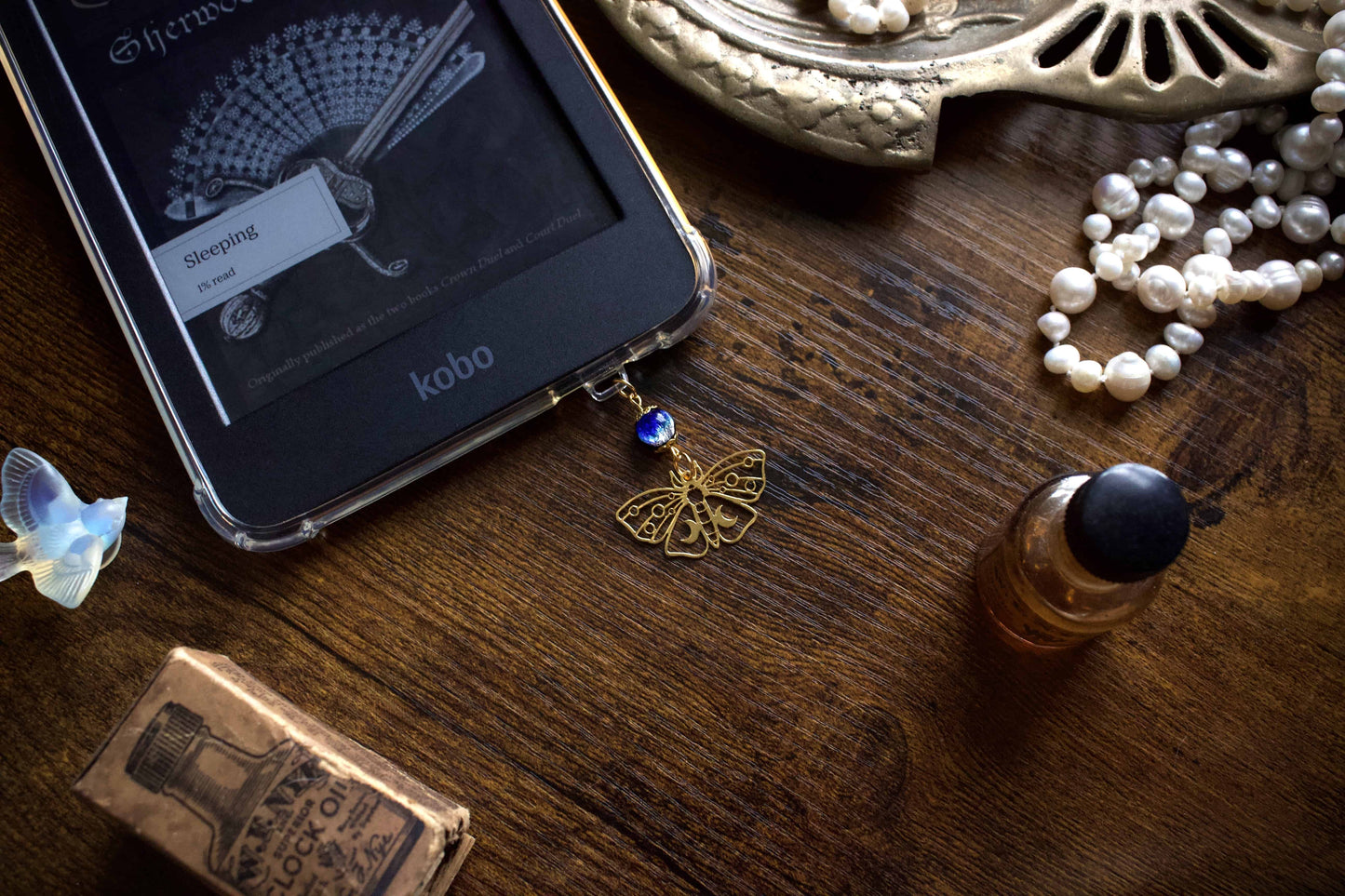 Glow in the Dark Moth Charm