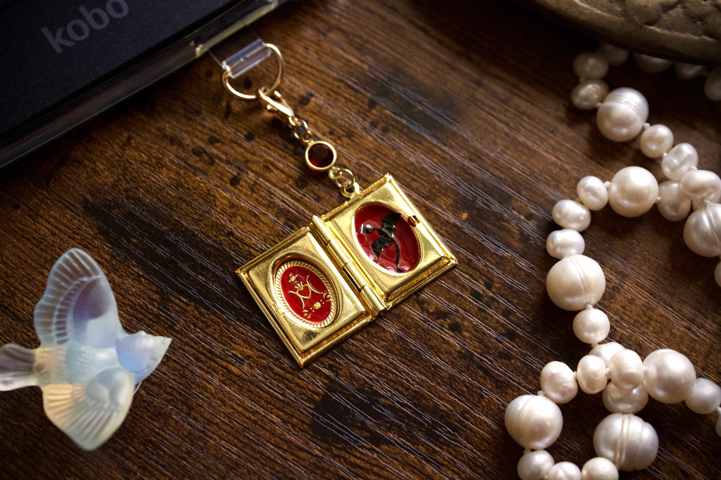 Red Dragon Storybook Locket Charm