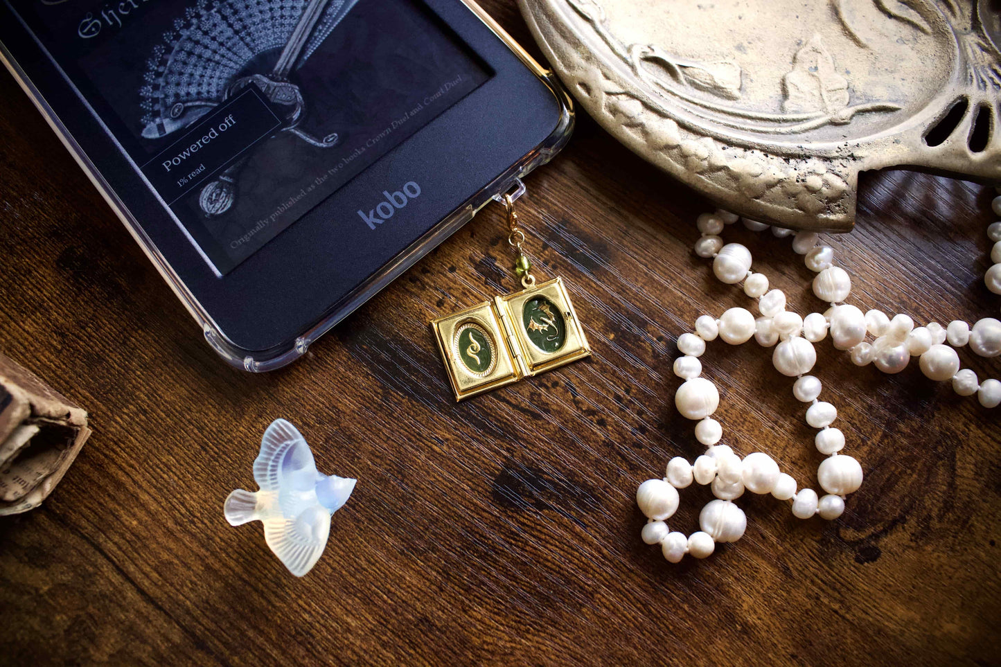 Green Dragon Storybook Locket Charm