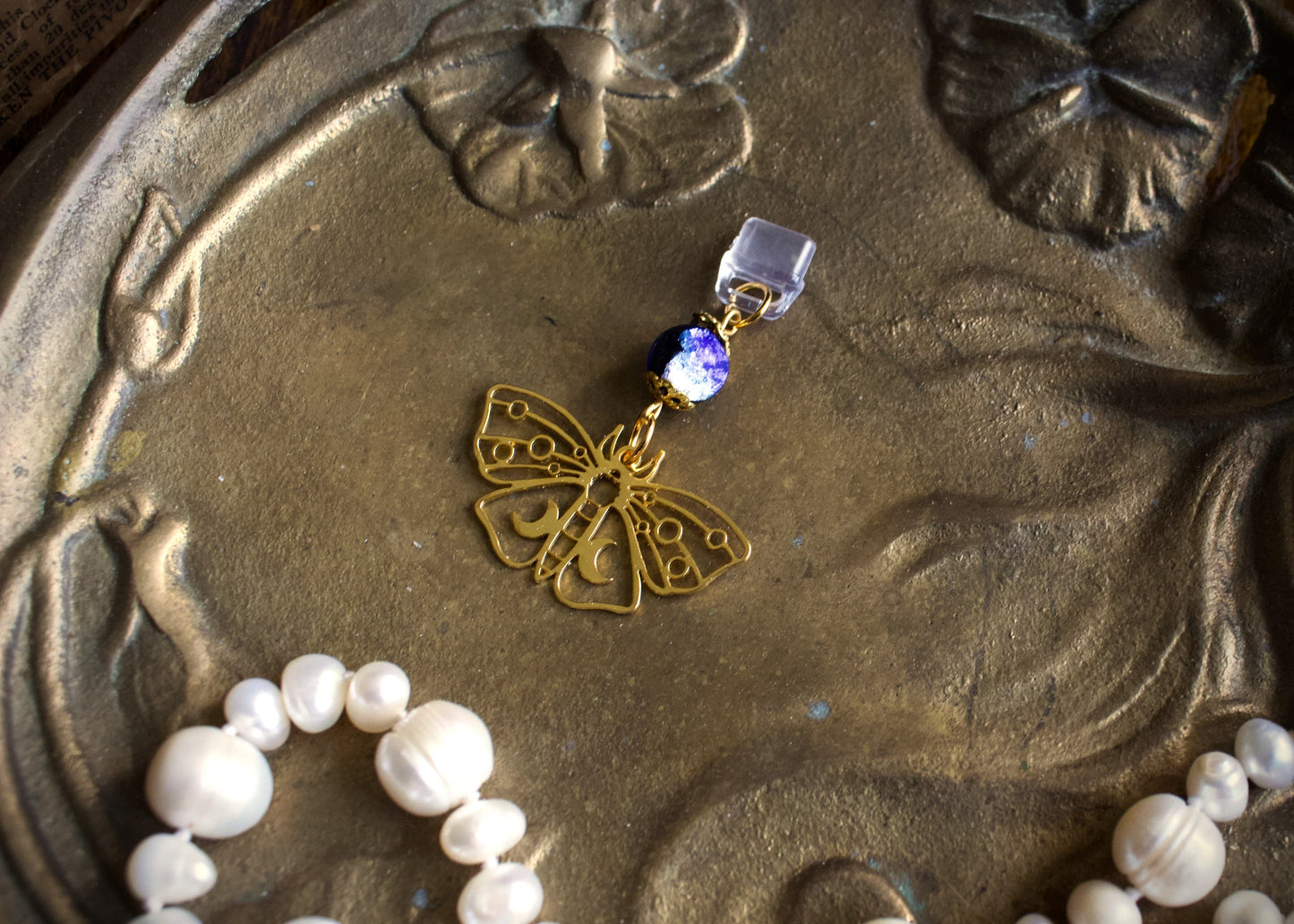 Glow in the Dark Moth Charm