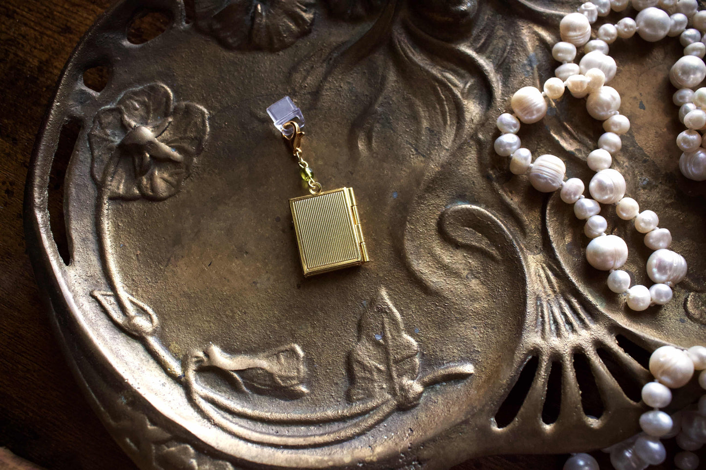 Green Dragon Storybook Locket Charm