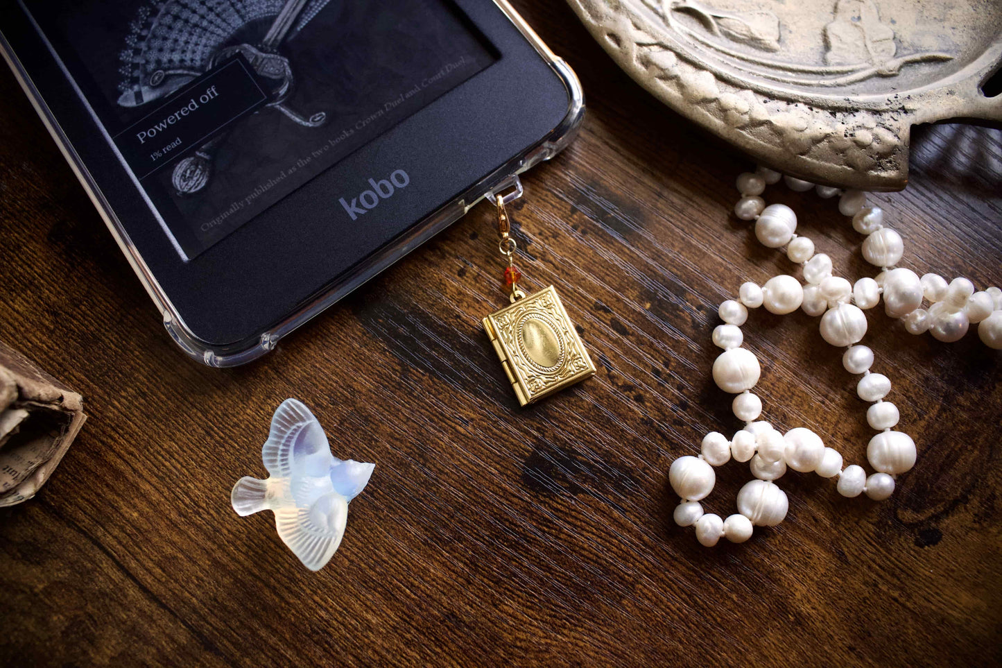 Coral Dragon Storybook Locket Charm