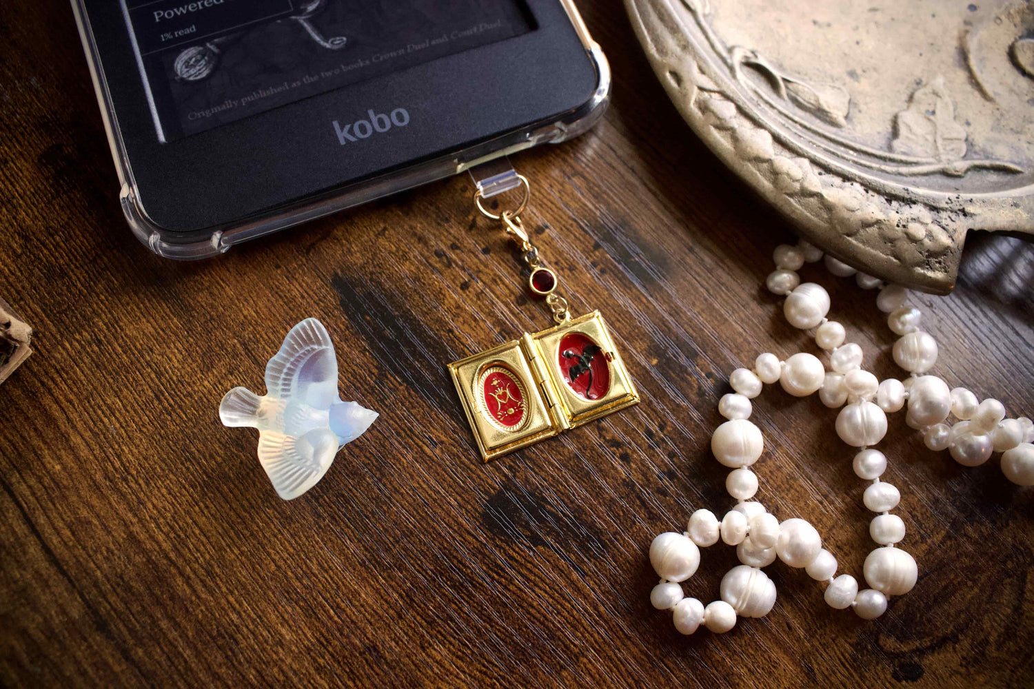 Red Dragon Storybook Locket Charm