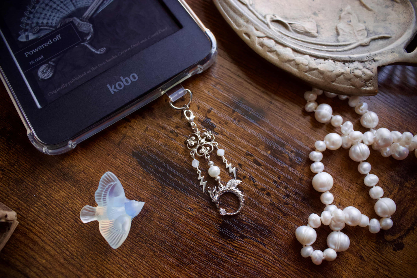 Silver Storm Dragon Charm