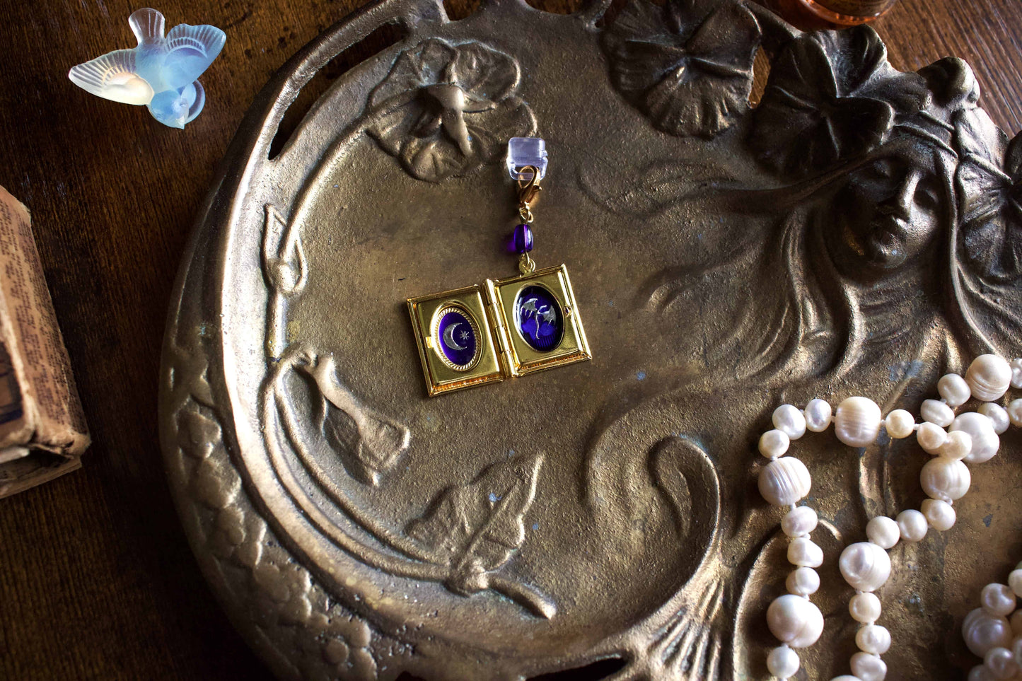 Blue Dragon Storybook Locket Charm