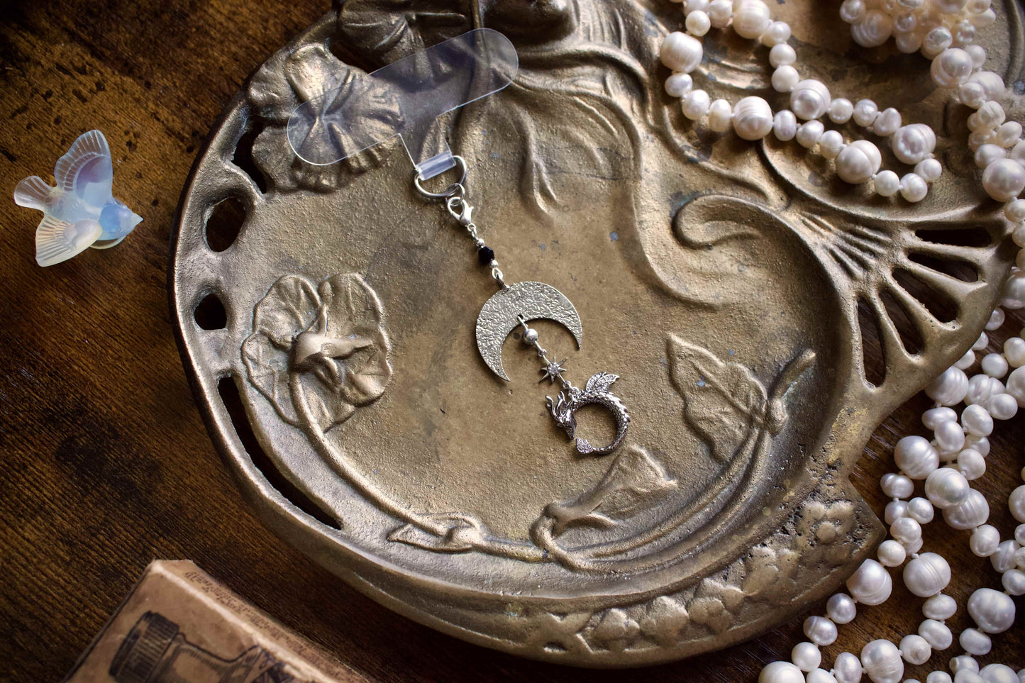 Celestial Moon Dragon Charm