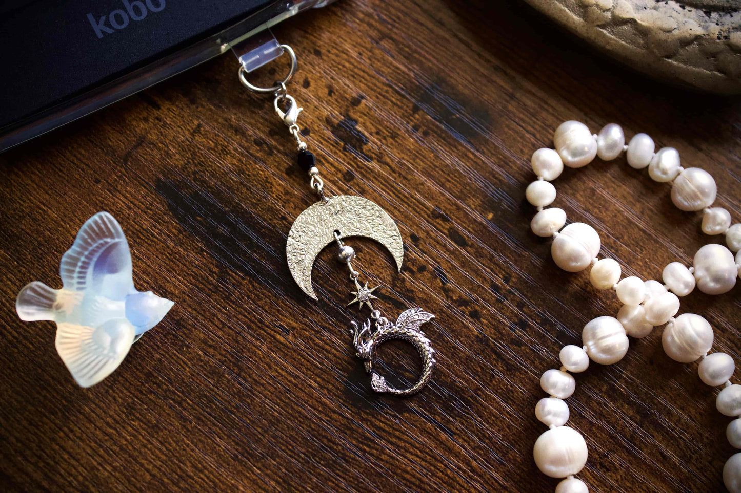 Celestial Moon Dragon Charm