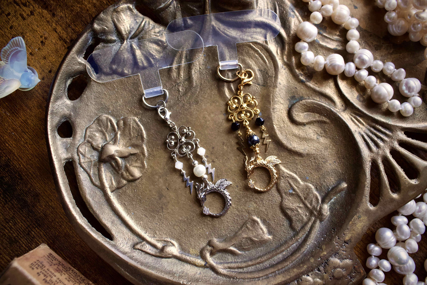 Silver Storm Dragon Charm