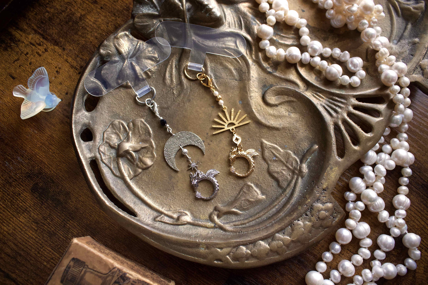 Celestial Moon Dragon Charm