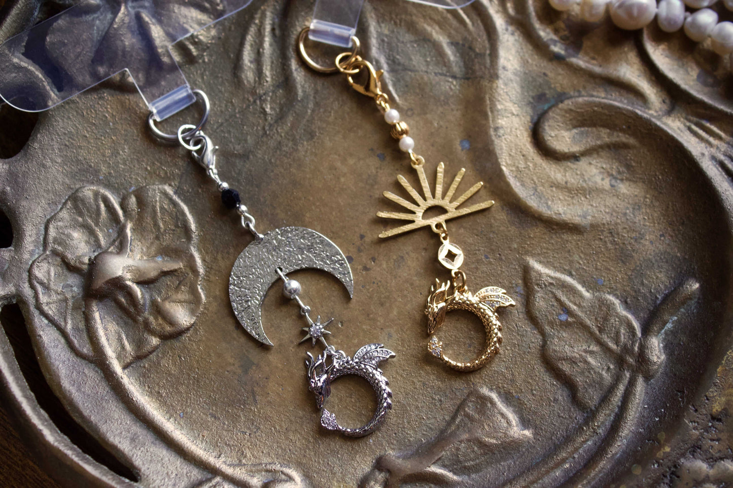 Celestial Moon Dragon Charm