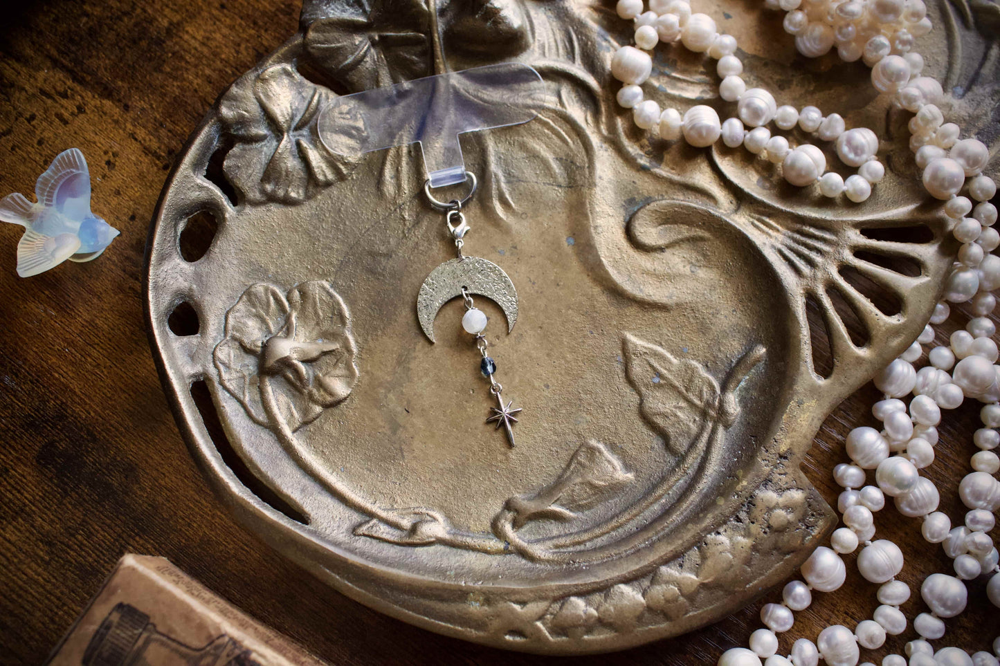 Silver Moon and Star Charm