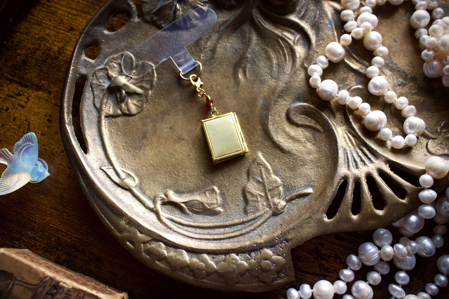 Red Dragon Storybook Locket Charm