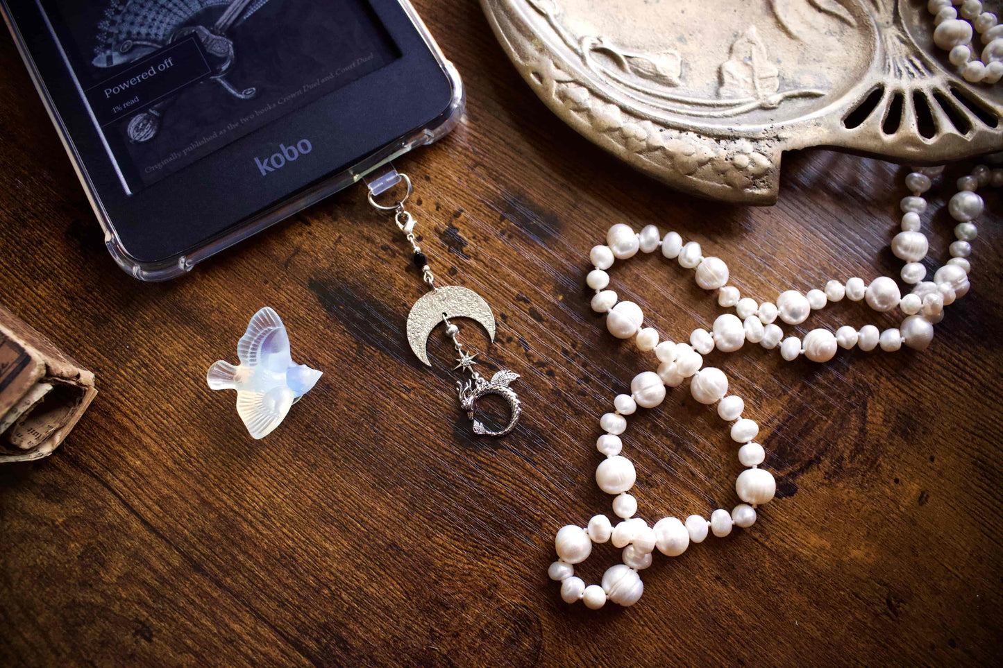 Celestial Moon Dragon Charm