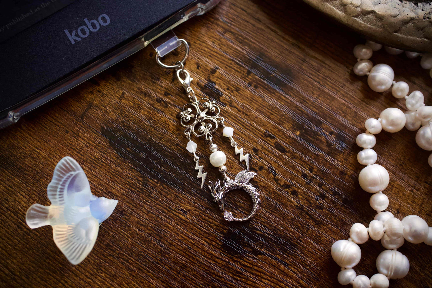 Silver Storm Dragon Charm