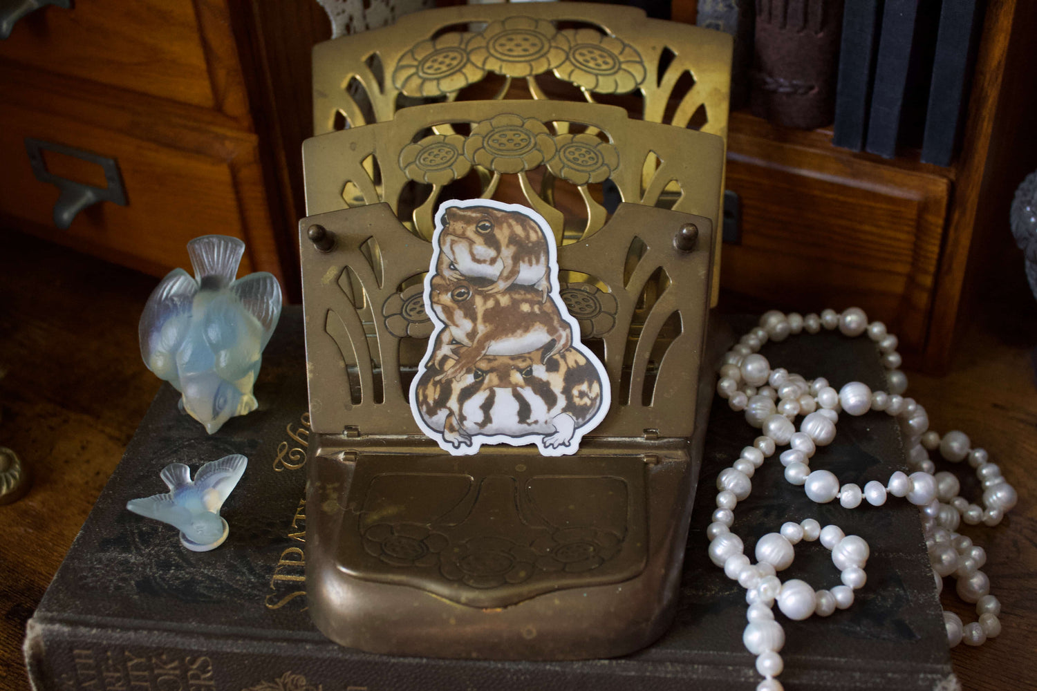 The Tower Rain Frog Vinyl Sticker