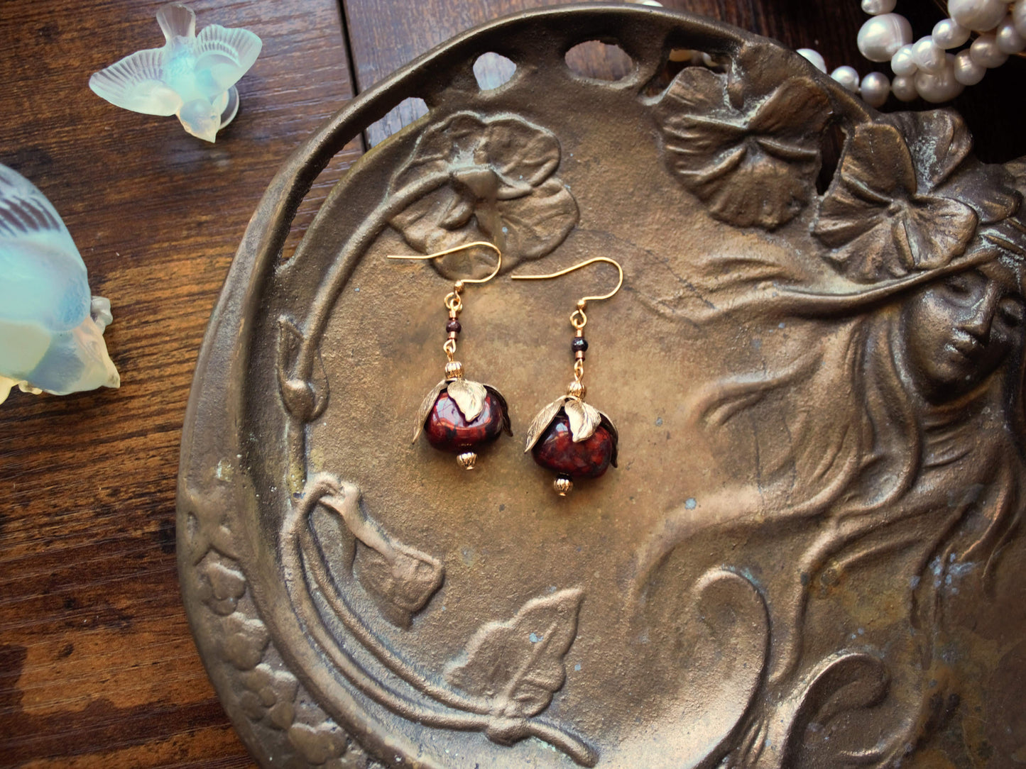 Red Persimmon Earrings