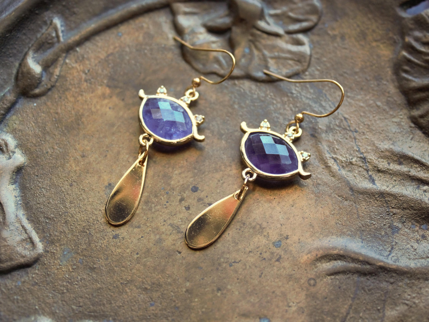 Amethyst Shiekah Earrings