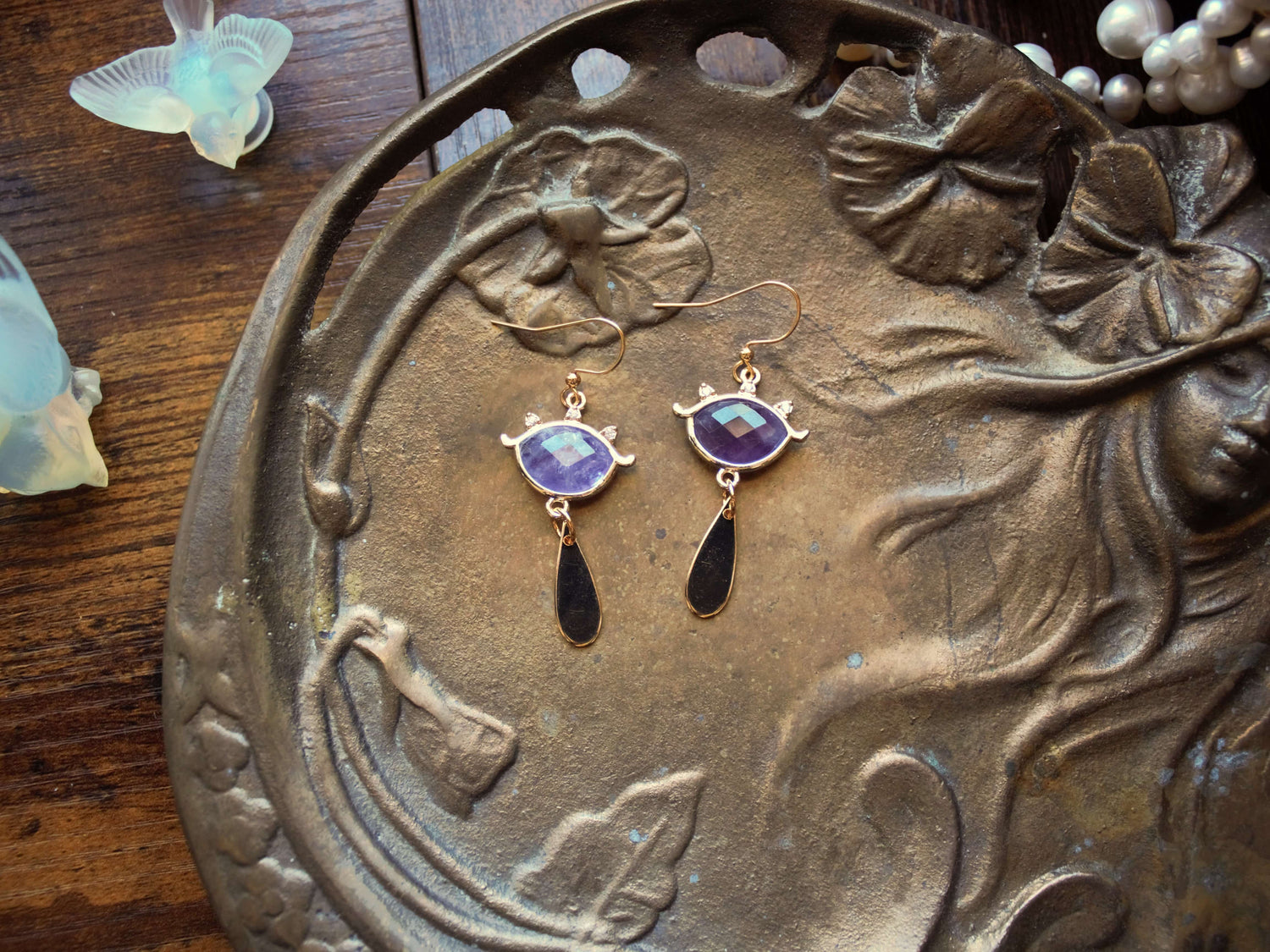 Amethyst Shiekah Earrings