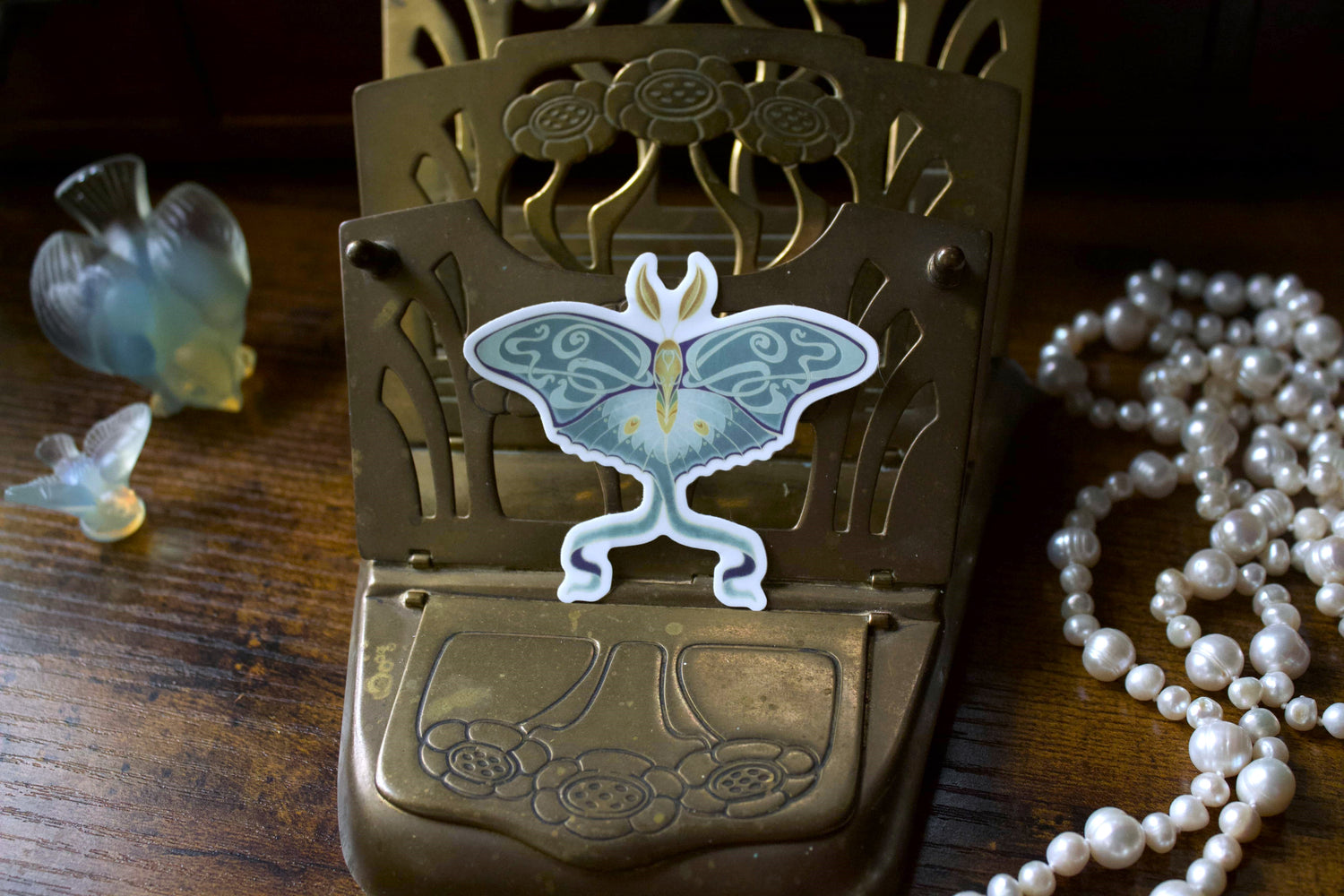 Luna Moth Vinyl Sticker